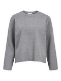 Product image thumbnail - LONG SLEEVED KNITTED PULLOVER, Medium Grey Melange | 1