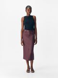 Product image thumbnail - COATED MIDI SKIRT, Mauve Wine | 4