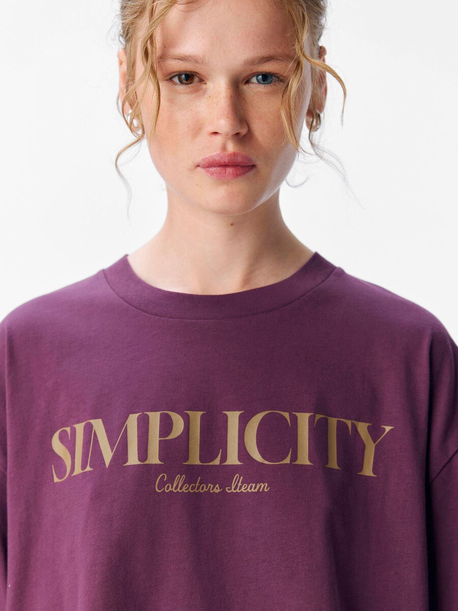 Carousel image - PRINTET T-SHIRT, Mauve Wine | 5