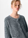 Product image thumbnail - STRIKKET CARDIGAN, Medium Grey Melange | 5