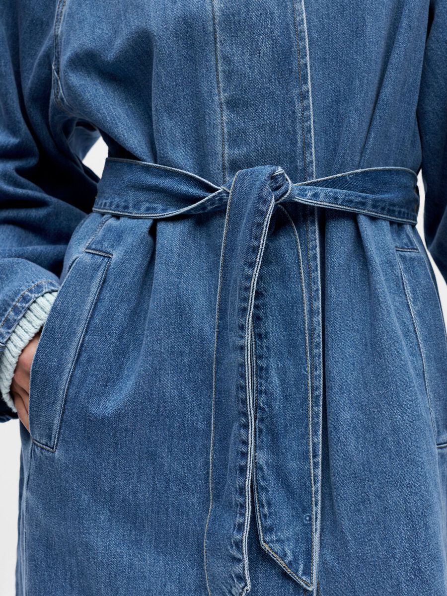 Carousel image - DENIM TRENCHCOAT, Medium Blue Denim | 5