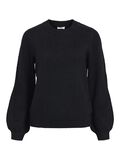 Object Collectors Item BALLOON SLEEVED KNITTED PULLOVER, Black, highres - 23027064_Black_001.jpg