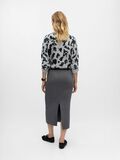 Product image thumbnail - GEBREID MAXI ROK, Medium Grey Melange | 3