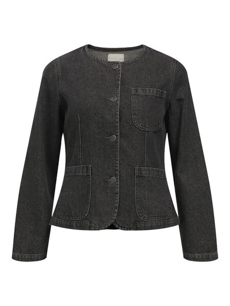 OBJECT FITTED DENIM JACKET, Dark Grey Denim, highres - 23046618_DarkGreyDenim_001.jpg