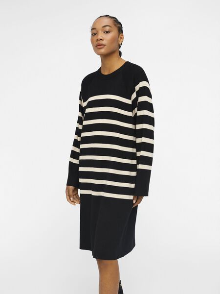Object Collectors Item STRIPED KNITTED DRESS, Black, highres - 23042819_Black_1068295_003.jpg