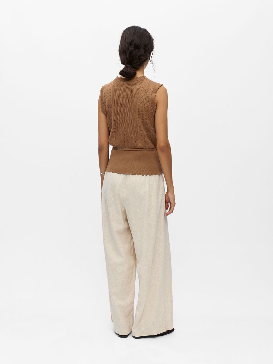 Product carousel image - POINTELLE-STRIK TOP, Toasted Coconut | 2