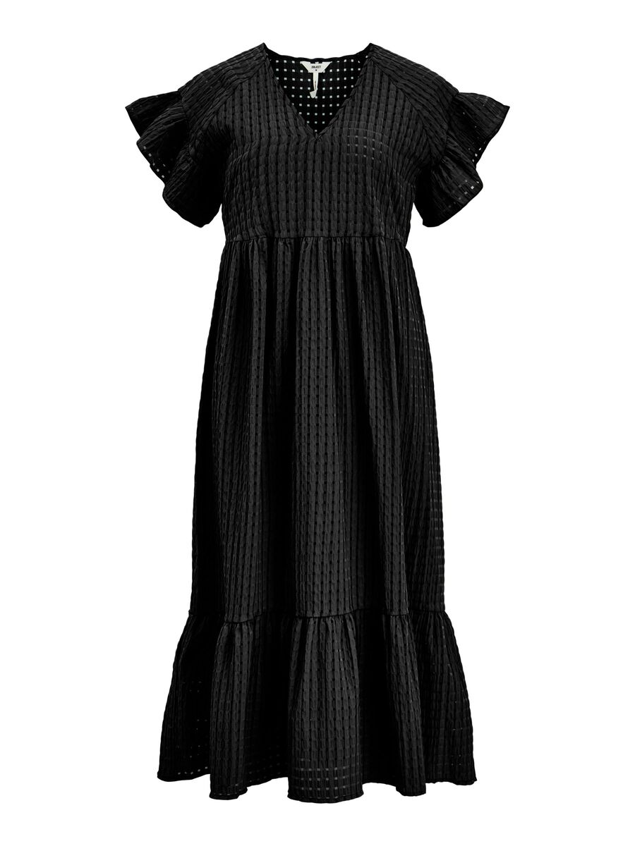 Object Collectors Item TEXTURED MIDI DRESS, Black, highres - 23038492_Black_001.jpg