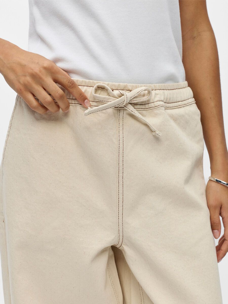 Carousel image - WIDE-LEG KORDELZUG HOSE, Birch | 5