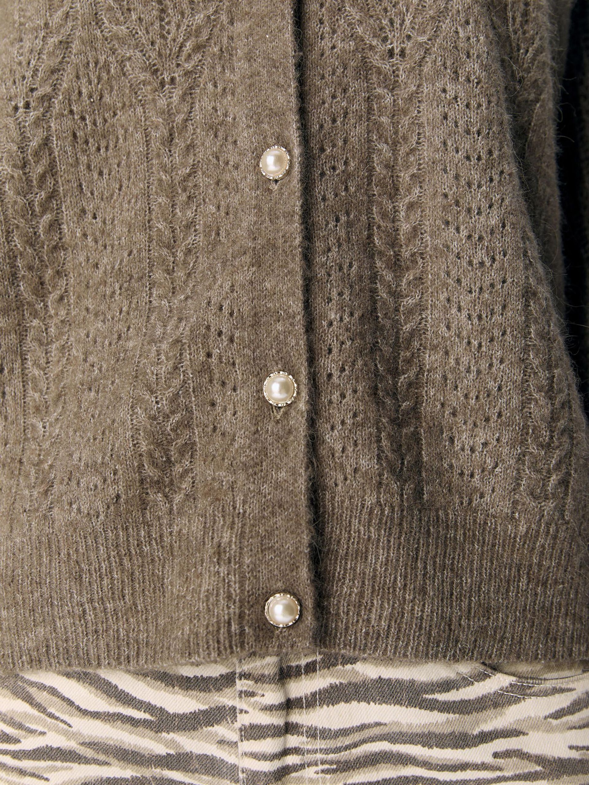 Carousel image - ALPACA WOOL BLEND CARDIGAN, Morel | 5
