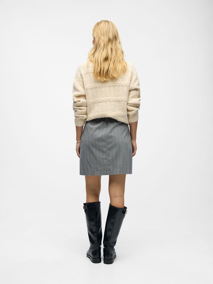 Carousel image - MID WAIST MINI SKIRT, Medium Grey Melange | 3