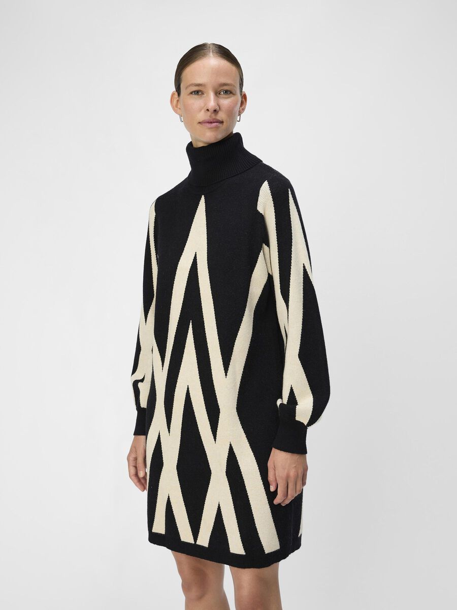 OBJECT OBJRAY GEBREIDE JURK, Black, highres - 23041252_Black_1085901_003.jpg