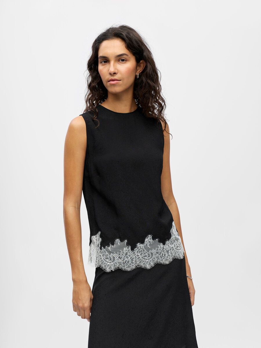 Product carousel image - DENTELLE TOP, Black | 1
