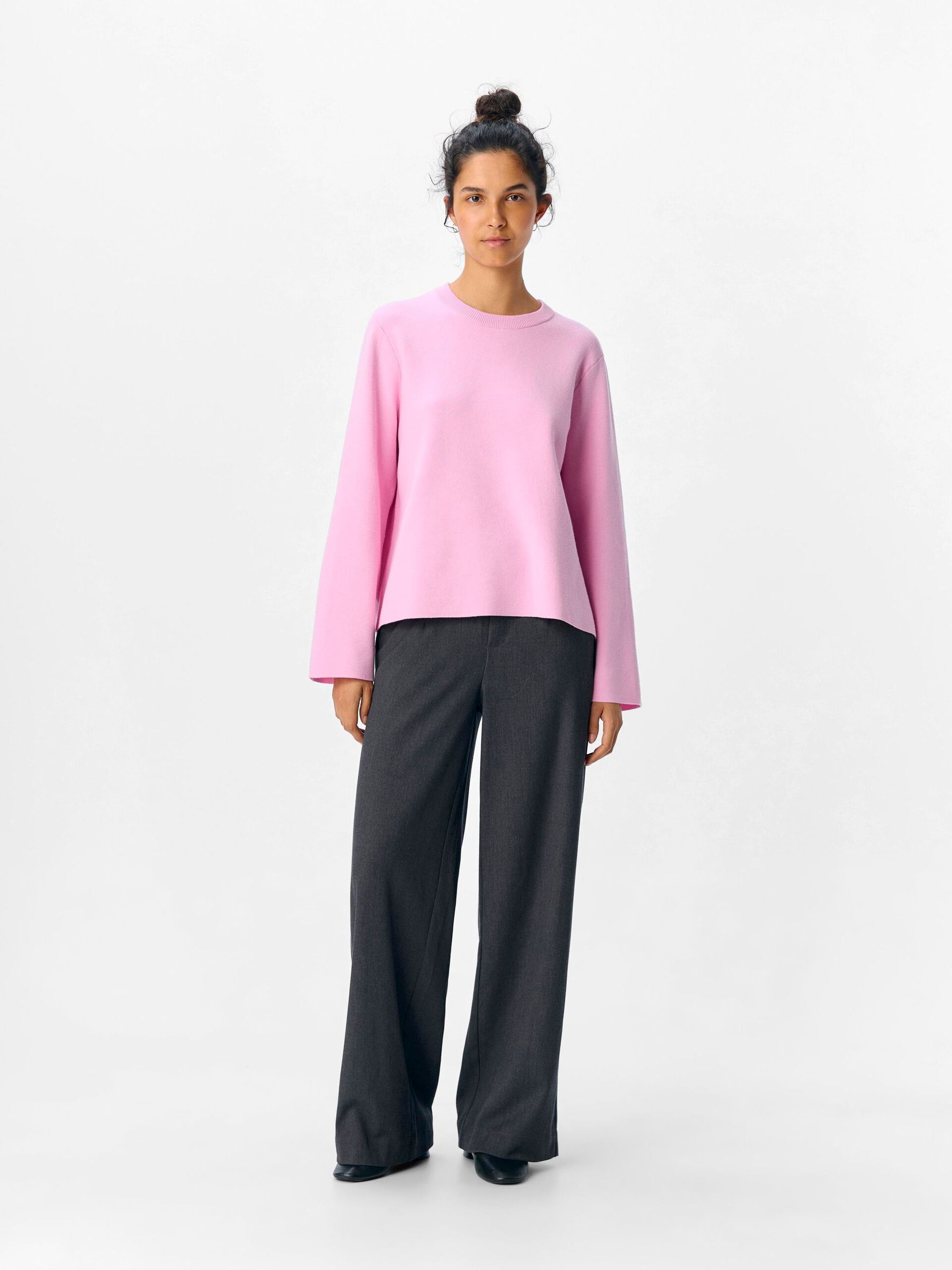 Carousel image - LONG SLEEVED KNITTED PULLOVER, Pink Frosting | 4