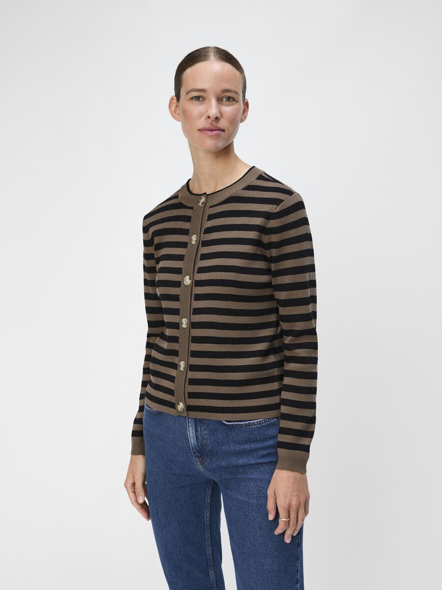 OBJECT OBJESTER  KNITTED CARDIGAN, Morel, highres - 23044627_Morel_1121384_003.jpg