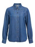 Product image thumbnail -  EMBROIDERED DENIM SHIRT, Medium Blue Denim | 1