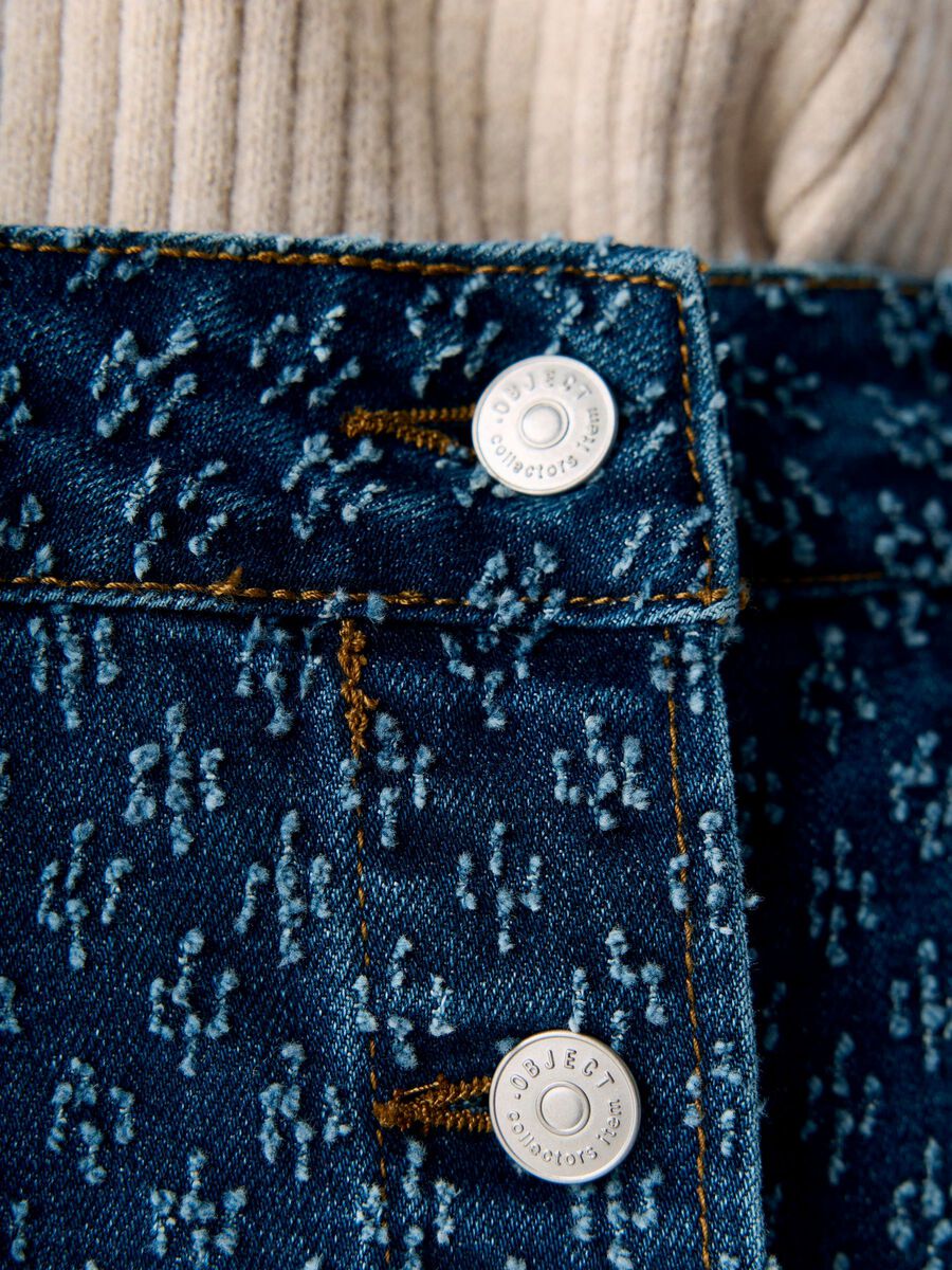 Product carousel image - JACQUARD DENIMSKJØRT, Dark Blue Denim | 6