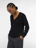 Object Collectors Item V-NECK KNITTED PULLOVER, Black, highres - 23034470_Black_006.jpg
