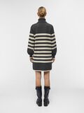 Product image thumbnail - OBJRAY STICKAD KLÄNNING, Dark Grey Melange | 3