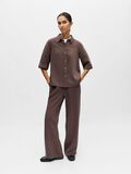 Product image thumbnail - SHORT-SLEEVED DENIM SHIRT, Seal Brown | 4