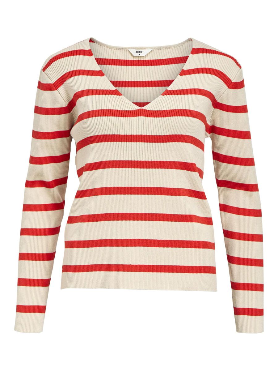OBJECT STRIPED KNITTED TOP, Sandshell, highres - 23046159_Sandshell_1171879_001.jpg