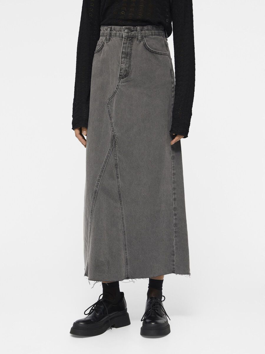 OBJECT OBJHARLOW MAXI DENIMSKJØRT, Grey Denim, highres - 23043754_GreyDenim_003.jpg