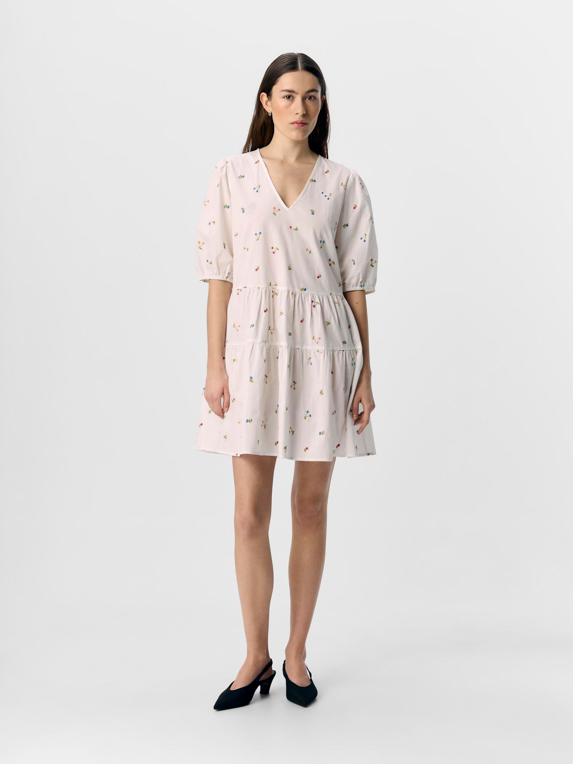 Carousel image - PRINTED MINI DRESS, White Sand | 4