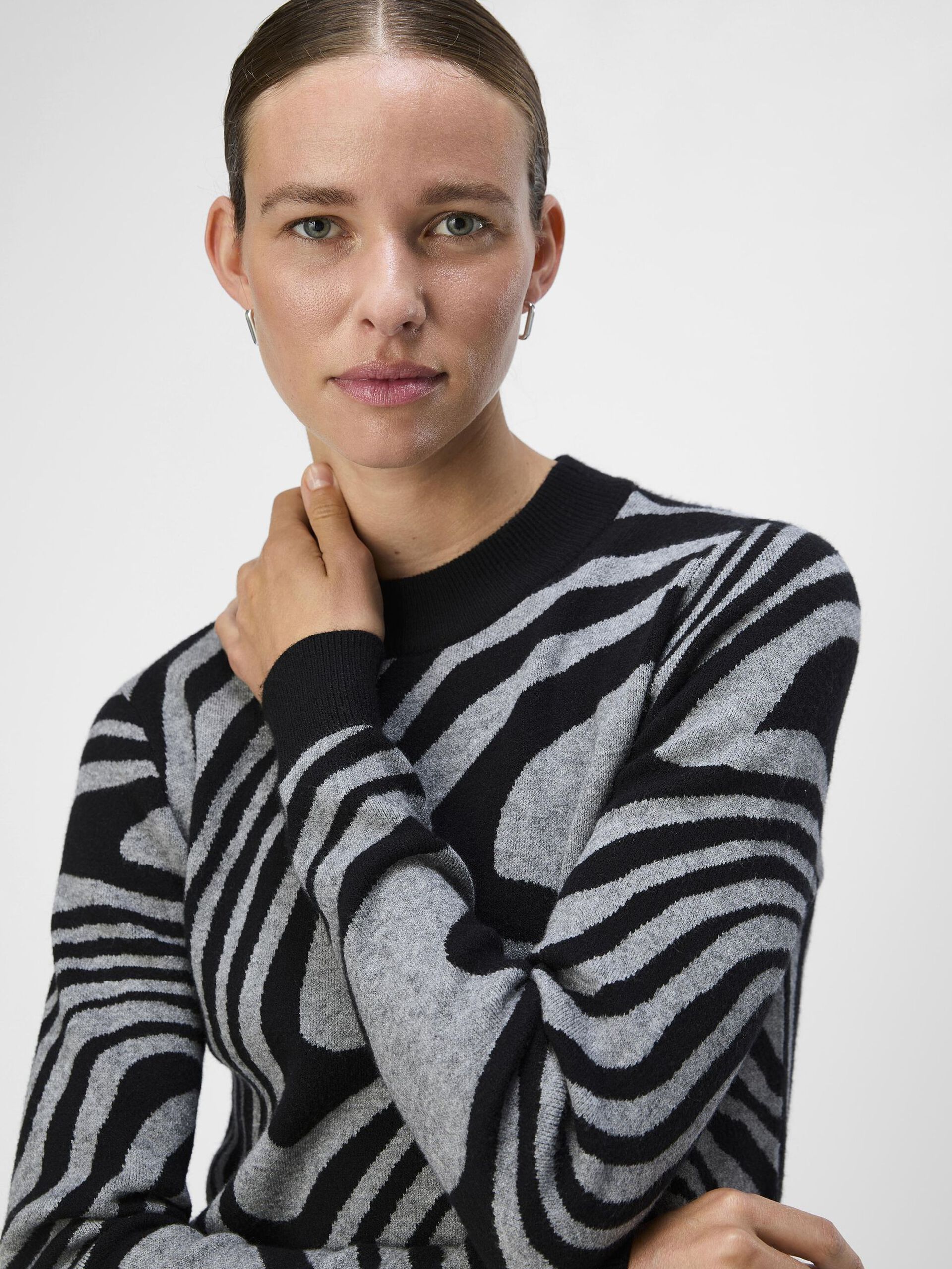 Carousel image - OBJRAY KNITTED DRESS, Black | 5