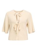 OBJECT SHORT-SLEEVED KNITTED CARDIGAN, Sandshell, highres - 23044018_Sandshell_001.jpg
