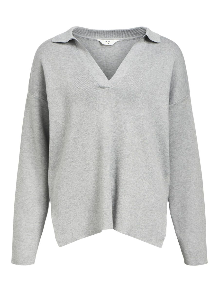 OBJECT EN MAILLE POLO, Light Grey Melange, highres - 23045699_LightGreyMelange_001.jpg