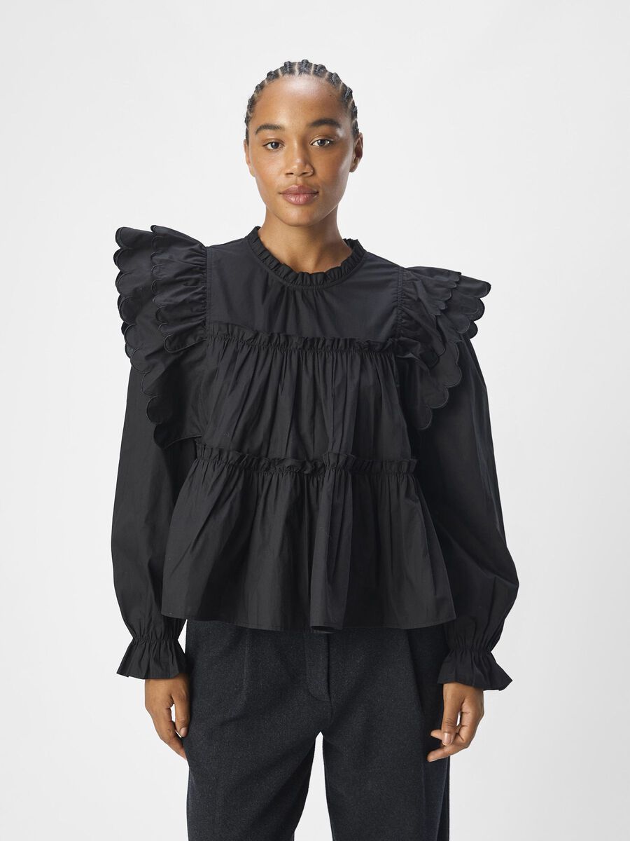 OBJECT OBJHOPE LONG SLEEVED TOP, Black, highres - 23046815_Black_003.jpg