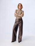 Product image thumbnail - COATED WIDE-LEG TROUSERS, Seal Brown | 6