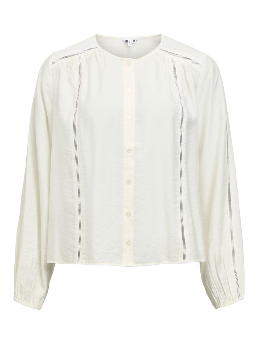 Product carousel image - COLLARLESS BUTTON SHIRT, White | 2