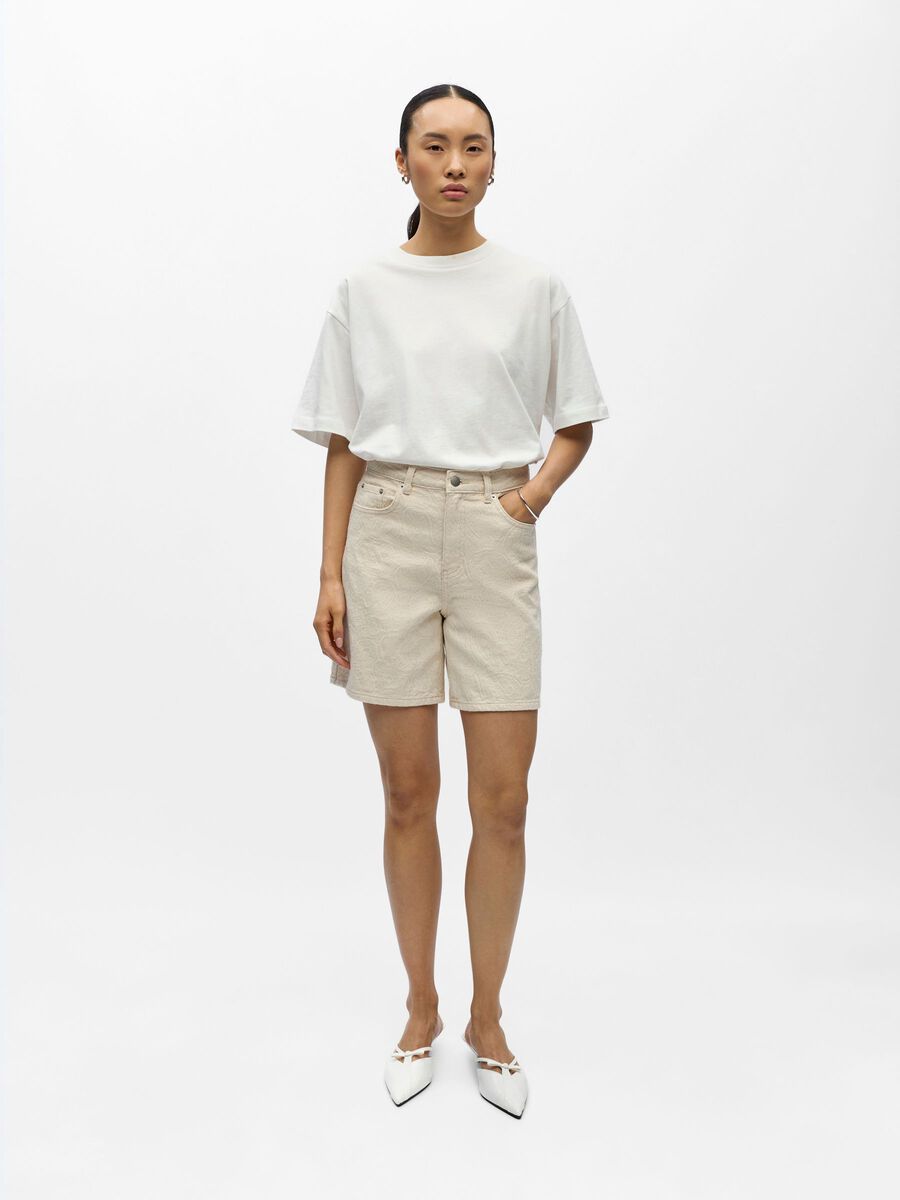 Carousel image - GETEXTUREERD DENIM SHORT, Birch | 4