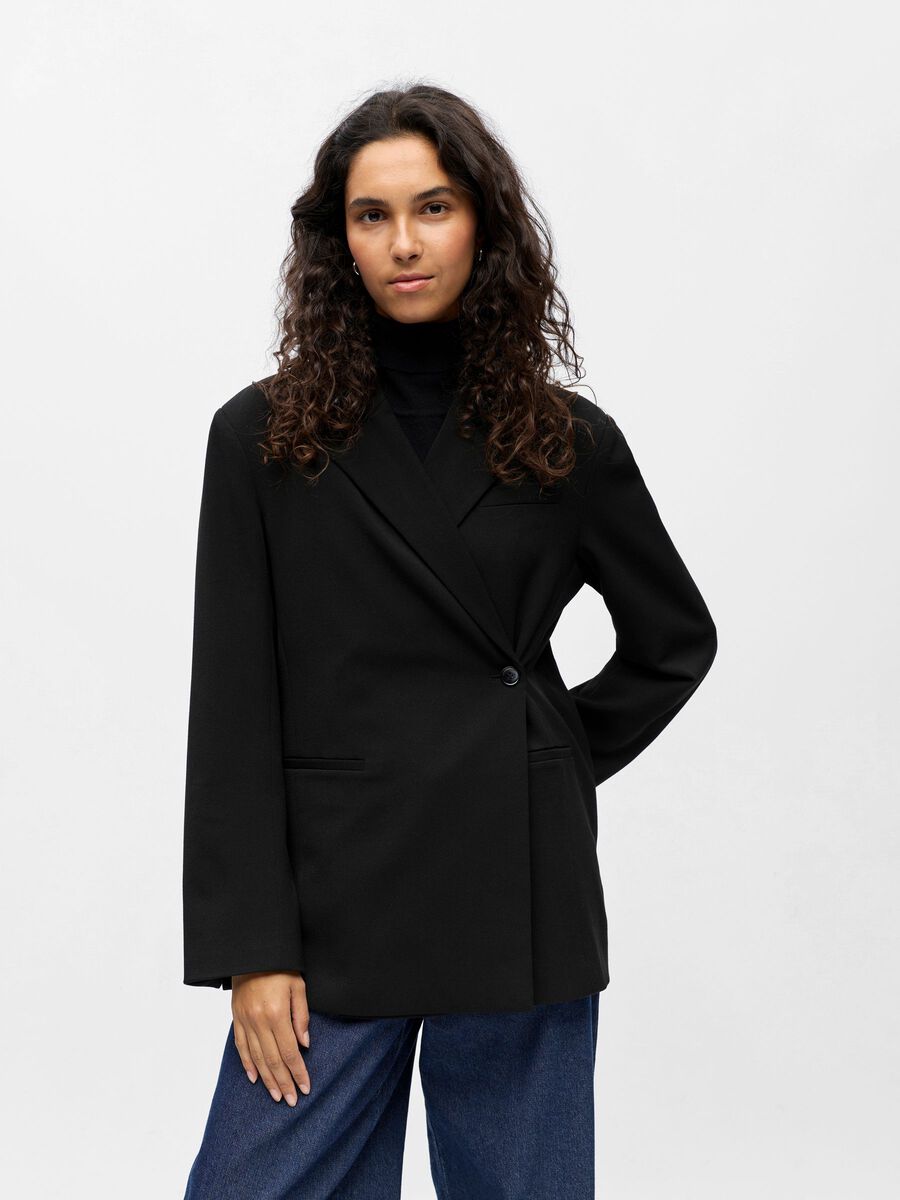 Product carousel image - LONG BLAZER, Black | 1