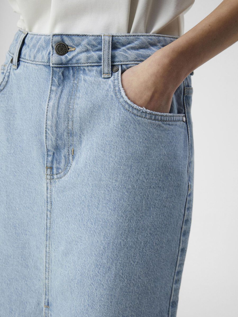 Carousel image - EN DENIM JUPE MI-LONGUE, Light Blue Denim | 6