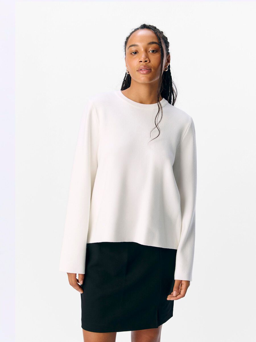 OBJECT LANGÄRMELIGER STRICKPULLOVER, Cloud Dancer, highres - 23043511_CloudDancer_003.jpg