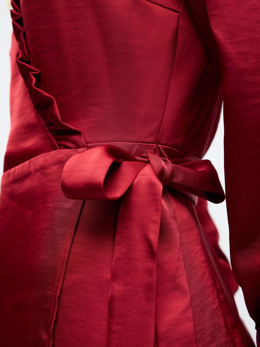 Carousel image - MAXI LENGTH WRAP DRESS, Karanda Red | 5