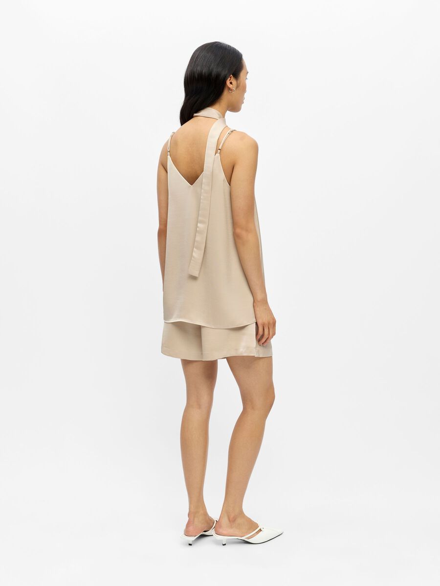 Carousel image - SATIN SCARF CAMISOLE, Humus | 3