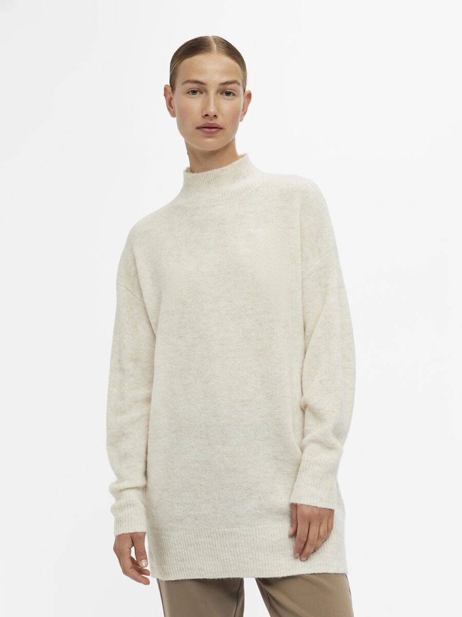 Object Collectors Item LONGLINE KNITTED PULLOVER, Sandshell, highres - 23039258_Sandshell_989025_003.jpg