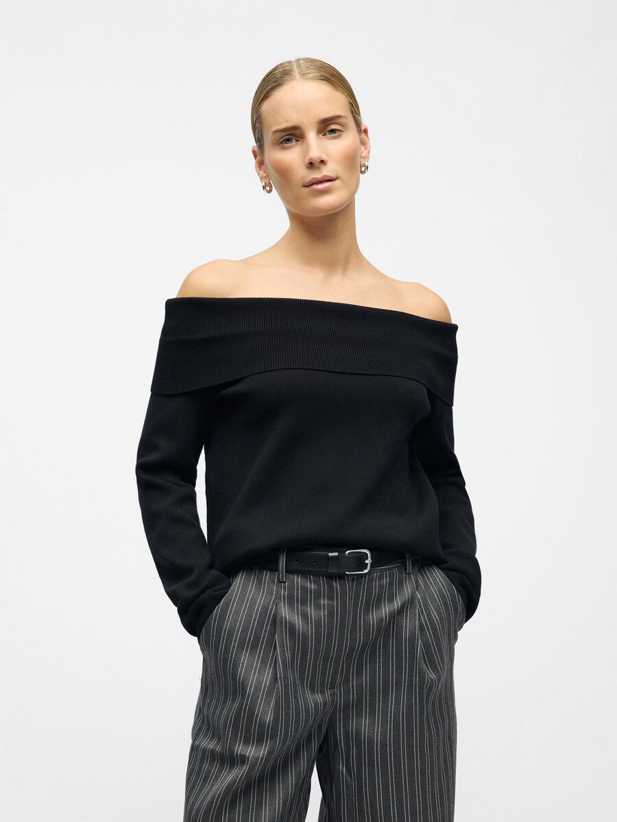 Product carousel image - SCHULTERFREIER PULLOVER, Black | 1