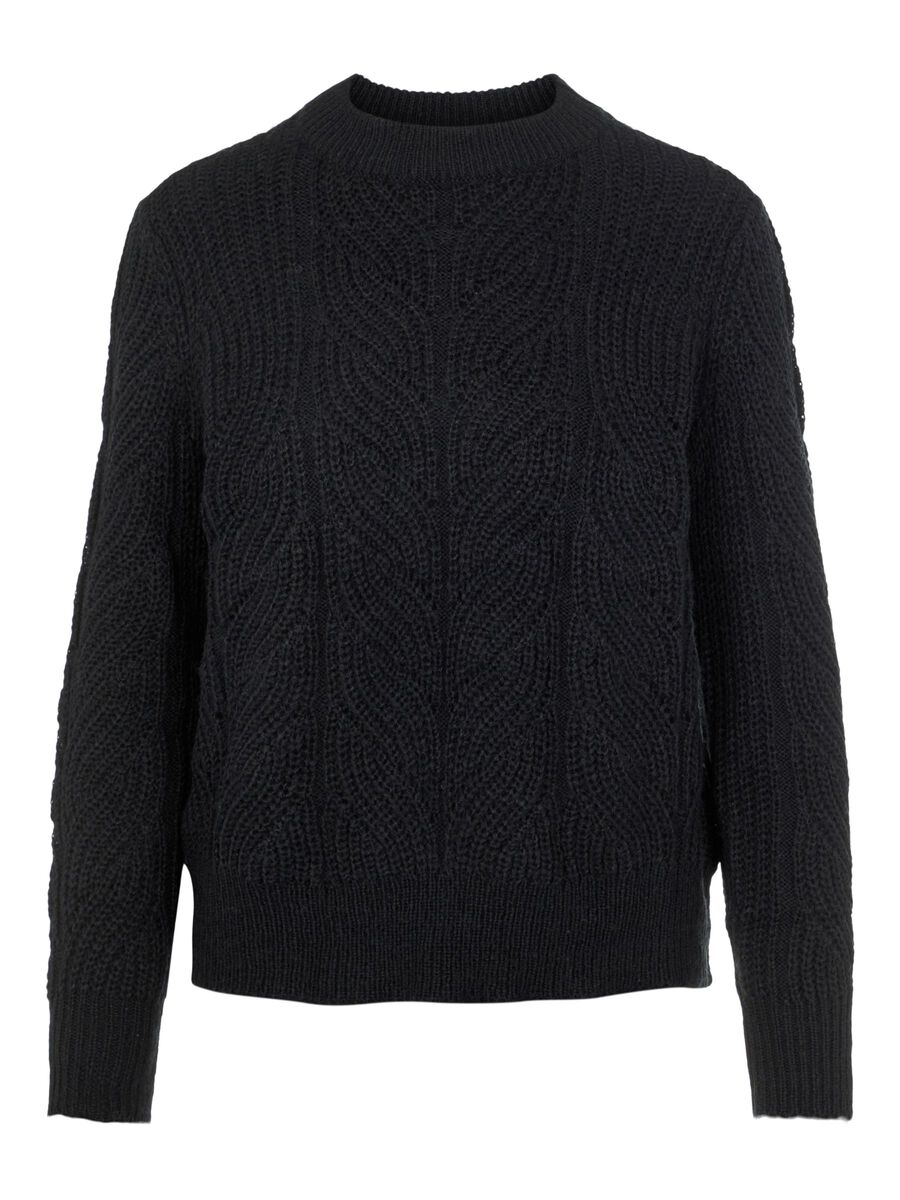 Object Collectors Item CABLE KNIT JUMPER, Black, highres - 23030186_Black_001.jpg
