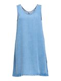 Product image thumbnail - SANS MANCHES MINI-ROBE, Light Blue Denim | 1