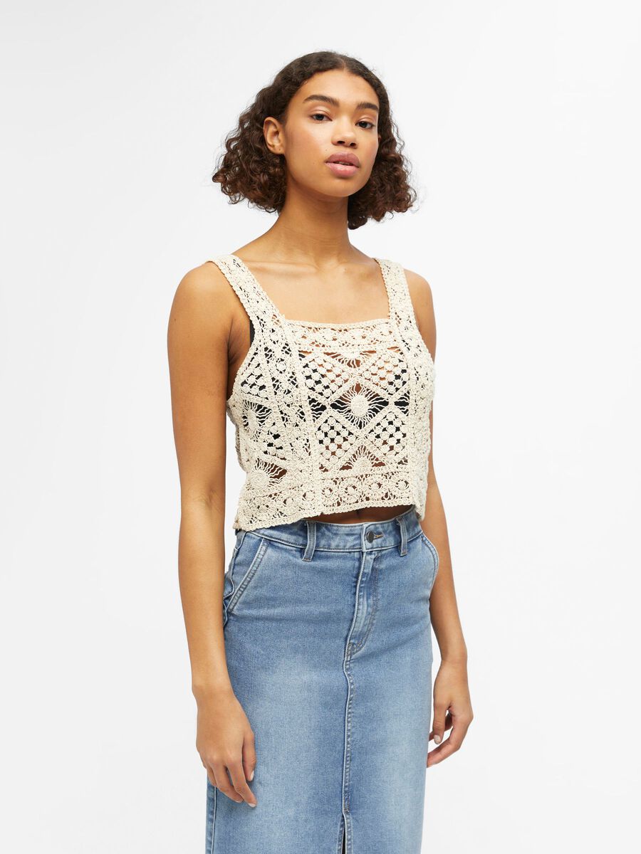 Object Collectors Item OPEN WEAVE KNITTED TOP, Sandshell, highres - 23041603_Sandshell_003.jpg