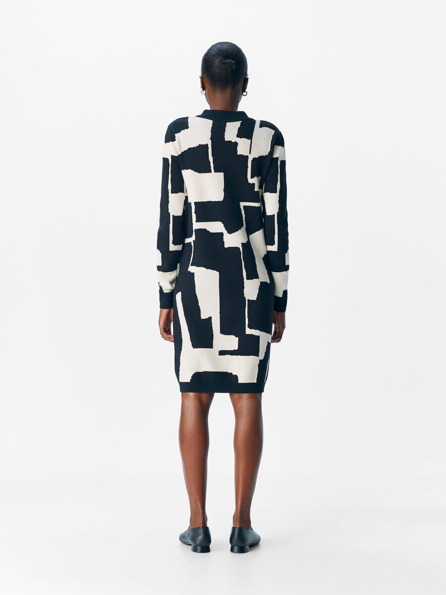 Carousel image - OBJRAY KNITTED DRESS, Black | 2