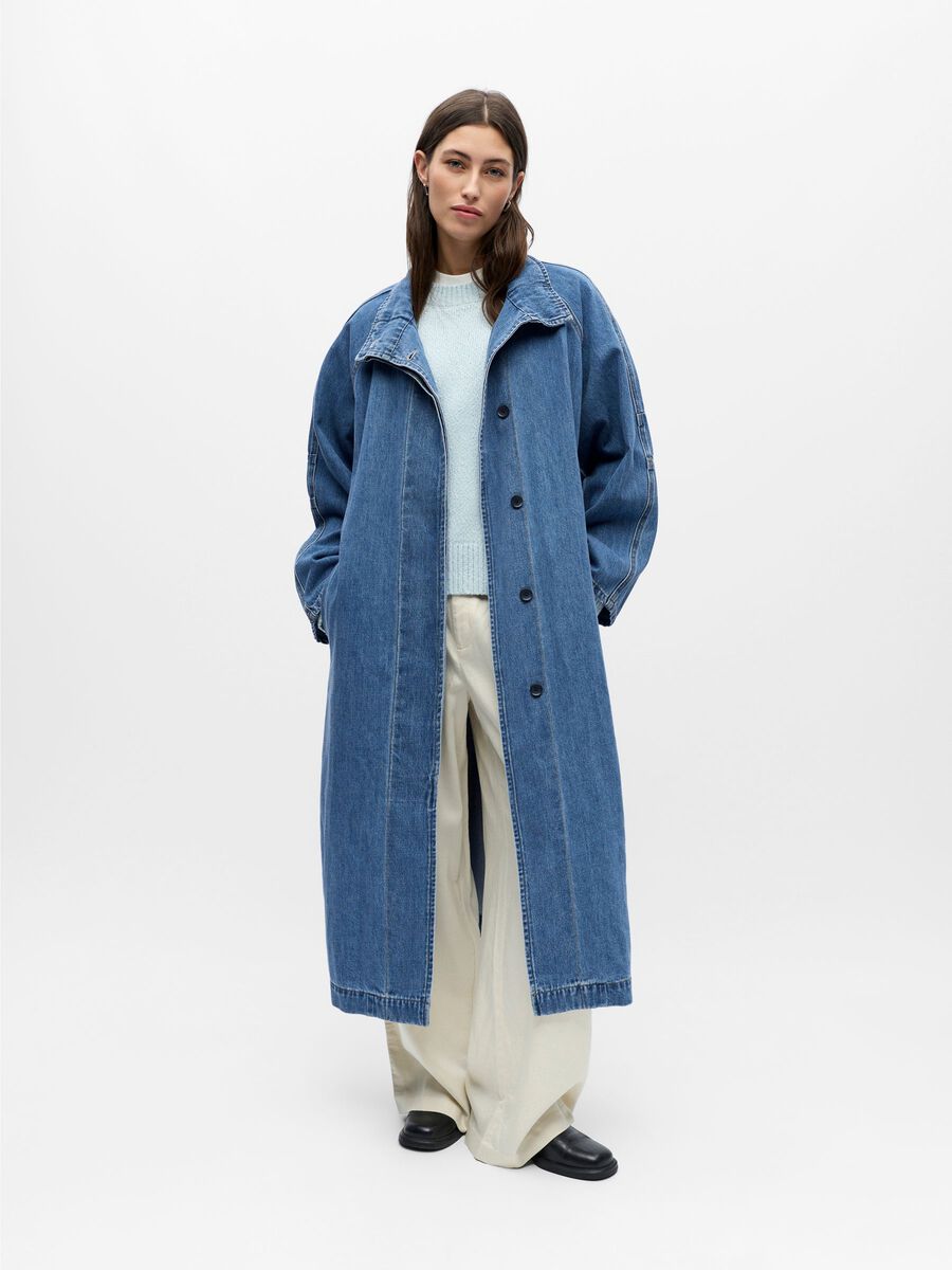 Carousel image - DENIM TRENCHCOAT, Medium Blue Denim | 4