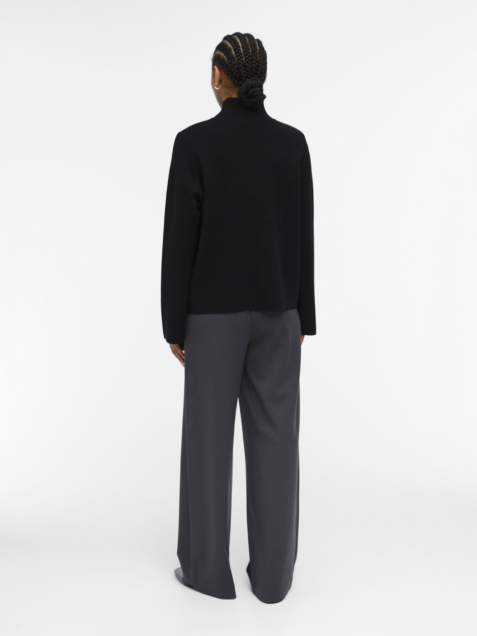 Carousel image - HIGH NECK PULLOVER, Black | 3