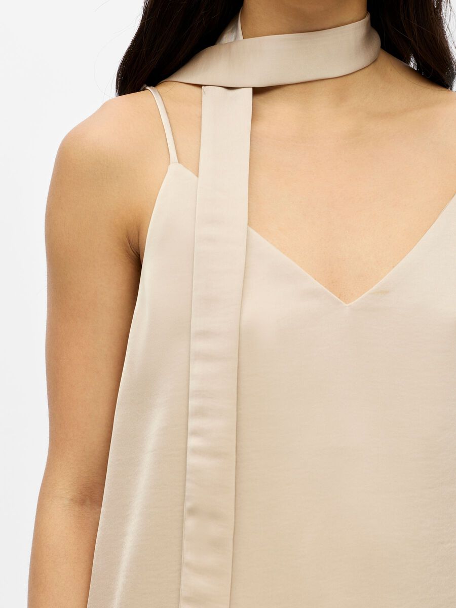 Carousel image - SATIN SCARF CAMISOLE, Humus | 5