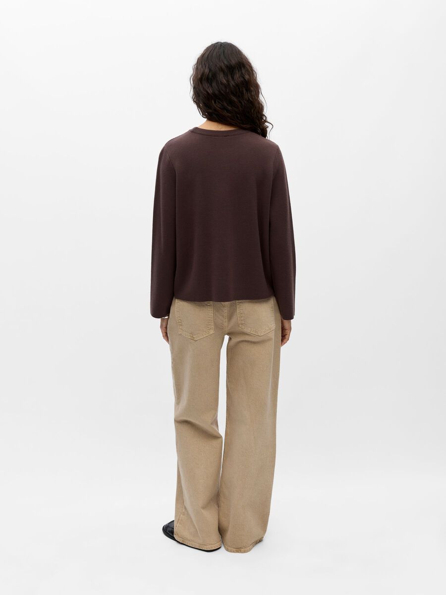 Product carousel image - MANCHES LONGUES PULL EN MAILLE, Seal Brown | 2