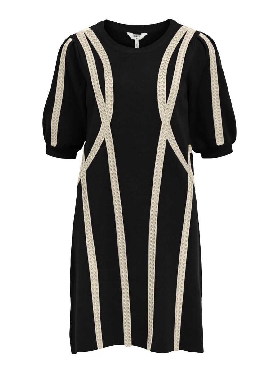 OBJECT KNITTED MIDI DRESS, Black, highres - 23044981_Black_1150281_001.jpg