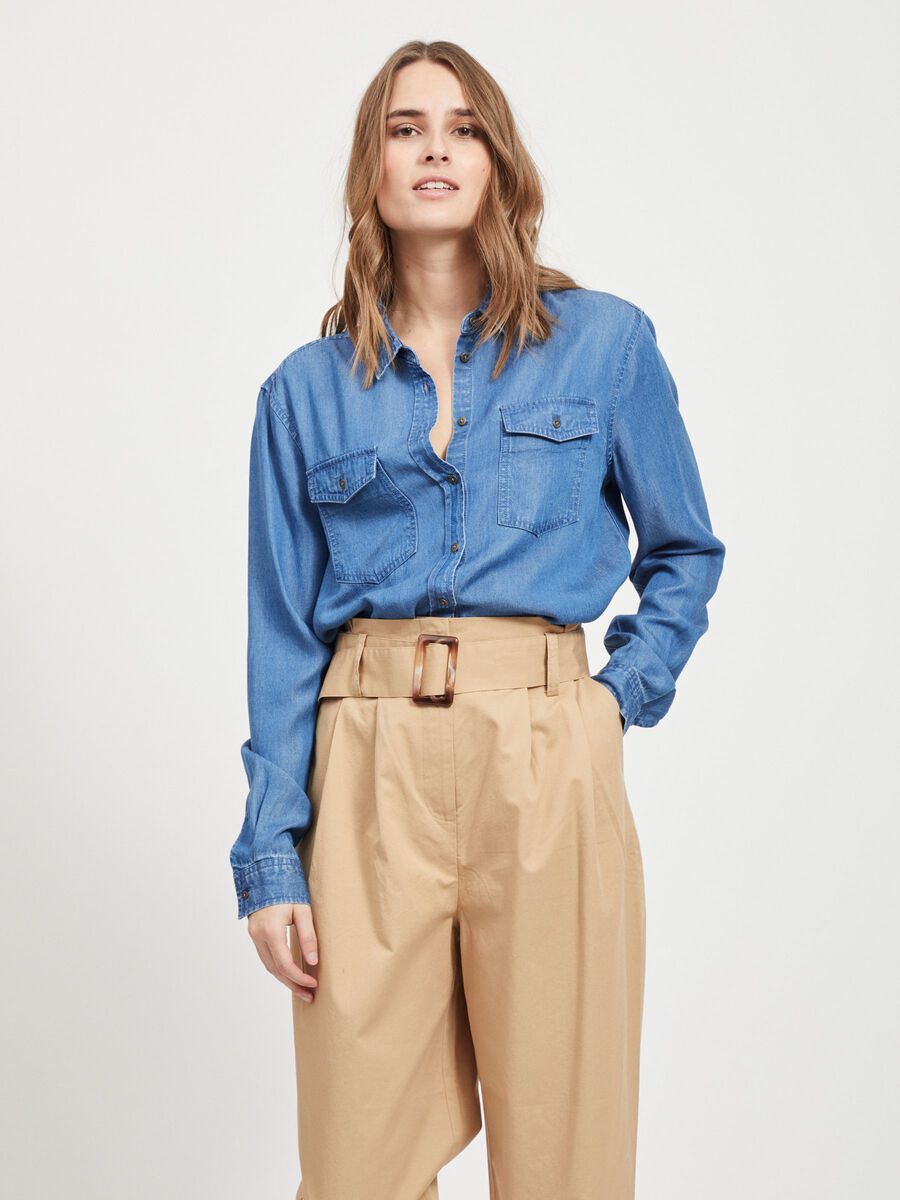 OBJECT POCKET DENIM SHIRT, Medium Blue Denim, highres - 23030995_MediumBlueDenim_003.jpg
